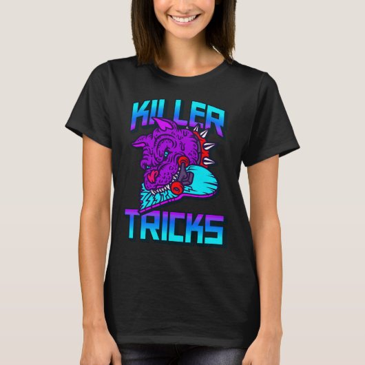 キラートリック不機嫌ピットブル Tシャツ (正面)