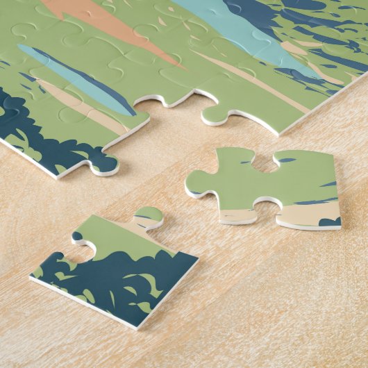 キラーニーナショナルパークアイルランドトラベルアートヴィンテージ ジグソーパズル (側面)