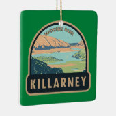 キラーニーナショナルパークアイルランドトラベルアートヴィンテージ セラミックオーナメント (右)