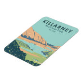 キラーニーナショナルパークアイルランドトラベルアートヴィンテージ マグネット (左側)