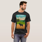 キラーニー国立公園ヴィンテージ旅行ポスター Tシャツ (正面フル)