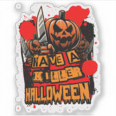 キラーハロウィーンパンプキン シール (正面)