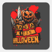 キラーハロウィーンパンプキン スクエアシール (正面)