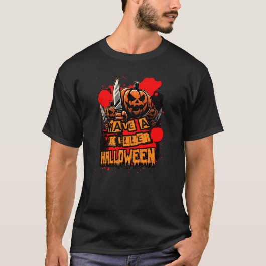 キラーハロウィーンパンプキン Tシャツ (正面)