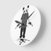 キラーパンダ ラウンド壁時計 (傾斜)