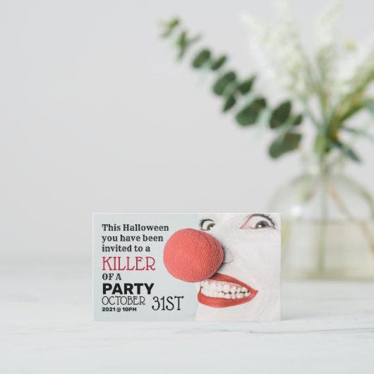 キラーピエロ、ハローウィンパーティチケット招待状 エンクロージャーカード (スタンド正面)