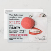 キラーピエロ、ハローウィンパーティ招待状 案内ポストカード (正面/裏面)