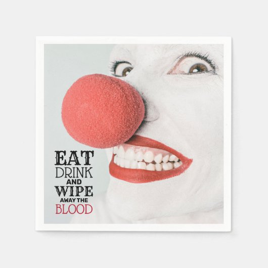 キラーピエロ、ハローウィンパーティ スタンダードカクテルナプキン (正面)