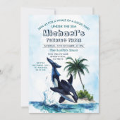 キラーホエールオブザグッドタイムズ海シー誕生日 招待状 (正面)