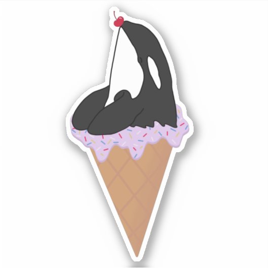 キラーホエールオルカステッカー シール (正面)