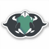 キラーホエールオルカステッカー シール (正面)