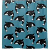 キラーホエールオルカ シャワーカーテン (正面)