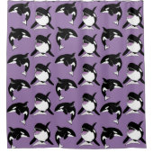 キラーホエールオルカ シャワーカーテン (正面)