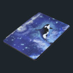 キラーホエールブルーiPad Air カバー満月 iPad Proカバー<br><div class="desc">青い満月のiPadのカバーにキラークジラ</div>
