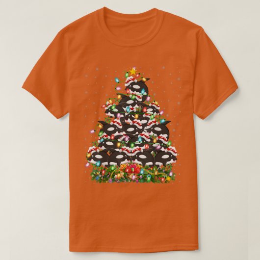 キラーホエール恋人クリスマスマッチングキラーホエールチョリ Tシャツ (デザイン正面)