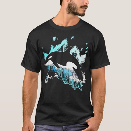 キラーホエール海愛好者ギフトアイディアマンズキッズO Tシャツ (正面)