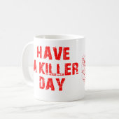 キラー日の血の(ばちゃばちゃ)跳ねるを持って下さい コーヒーマグカップ (正面左)