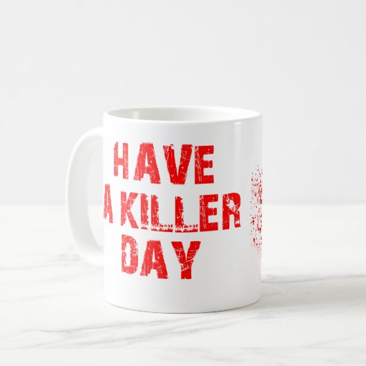 キラー日の血の(ばちゃばちゃ)跳ねるを持って下さい コーヒーマグカップ (正面左)