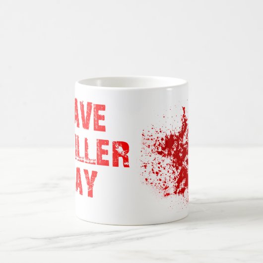 キラー日の血の(ばちゃばちゃ)跳ねるを持って下さい コーヒーマグカップ (中央)