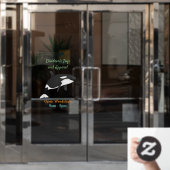 キラー鯨漫画イラストレーション ウィンドウサイン (オフィスドア)