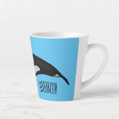 キラー鯨漫画イラストレーション カフェラテマグ (右)