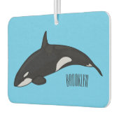 キラー鯨漫画イラストレーション カーエアーフレッシュナー (左)