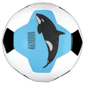 キラー鯨漫画イラストレーション サッカーボール (回転)