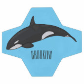 キラー鯨漫画イラストレーション サッカーボール (フラット)