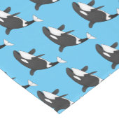 キラー鯨漫画イラストレーション ショートテーブルランナー (コーナー)