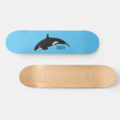 キラー鯨漫画イラストレーション スケートボード (横)