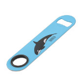 キラー鯨漫画イラストレーション スピード栓抜き (正面アングル)