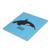キラー鯨漫画イラストレーション タイル (側面)