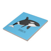 キラー鯨漫画イラストレーション タイル (側面)