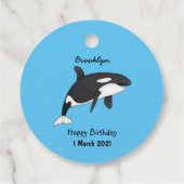 キラー鯨漫画イラストレーション フェイバータグ (裏面)