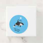 キラー鯨漫画イラストレーション フェイバータグ (インサイチュ)