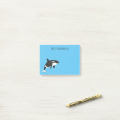 キラー鯨漫画イラストレーション ポストイット (デスク上)