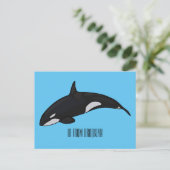 キラー鯨漫画イラストレーション ポストカード (スタンド正面)