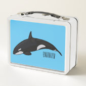 キラー鯨漫画イラストレーション メタルランチボックス (裏面)