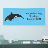 キラー鯨漫画イラストレーション 横断幕 (トレードショー)