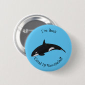 キラー鯨漫画イラストレーション 缶バッジ (正面&裏面)