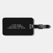 キラー黒ダイヤのデザイン ラゲッジタグ (裏面横)