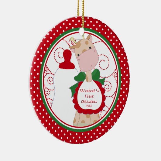 キラ大切フベビー初めてのクリスマスオーナメント セラミックオーナメント (右)