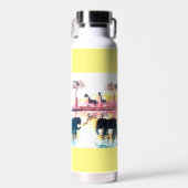 キラ絵画フ・ワイルドライフパーソナライズされたゾウ ウォーターボトル (正面)