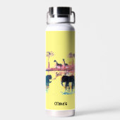 キラ絵画フ・ワイルドライフパーソナライズされたゾウ ウォーターボトル (背面)