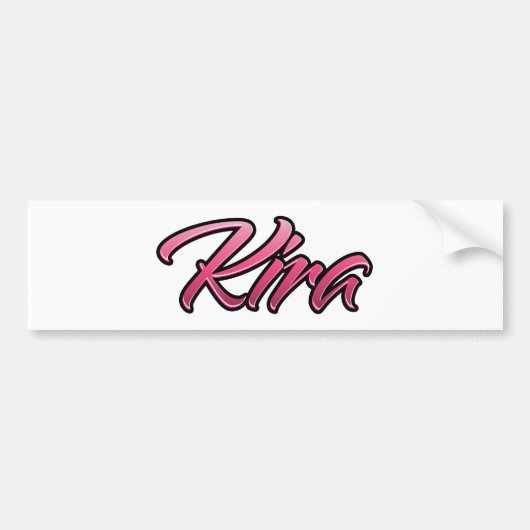 キラ色あせたピンクのオーフクレバーステッカー バンパーステッカー (正面)