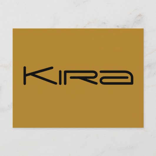 キラ、Orphan Blackのキャラクター、幾何学的フォント ポストカード (正面)