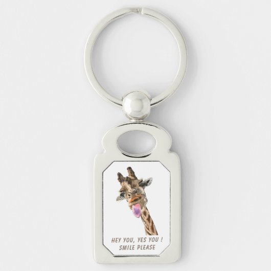 キリおもしろいン・タング・アウト・アよくはしゃぐウト・ウィンク・アニメ  キーホルダー (正面)