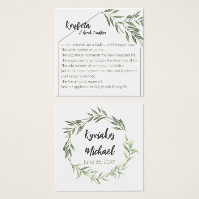 キリアコフタカード (正面&裏面)