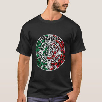 キリアステカストのメキシコ国旗の色のカレンダー Tシャツ