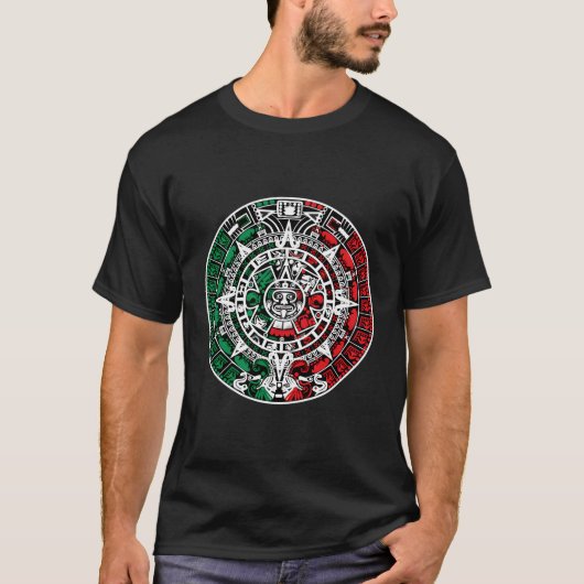 キリアステカストのメキシコ国旗の色のカレンダー Tシャツ (正面)